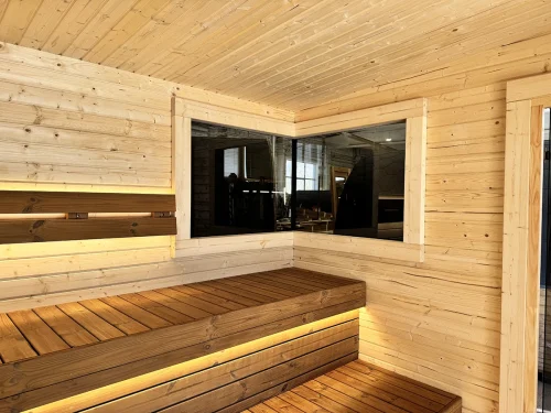 TAVO Sauna TR-grey L-shaped-glass-130 185x195-window L-shaped-70 70x90-window enclosed-benches-foto-008